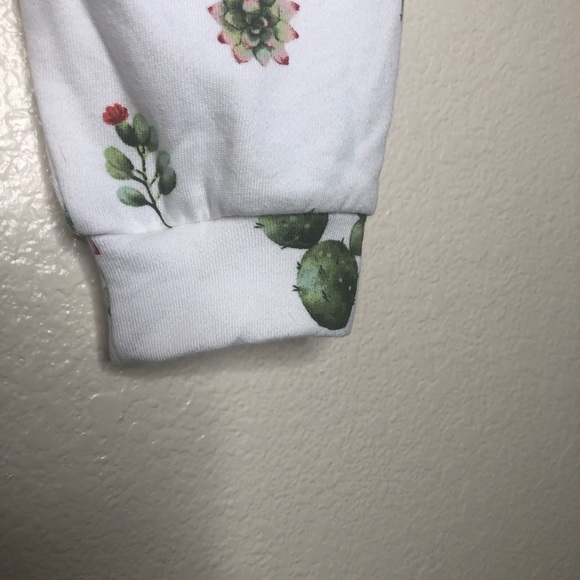 Forever 21 Cropped Sweatshirt Cactus Print Size M - Picture 5 of 7